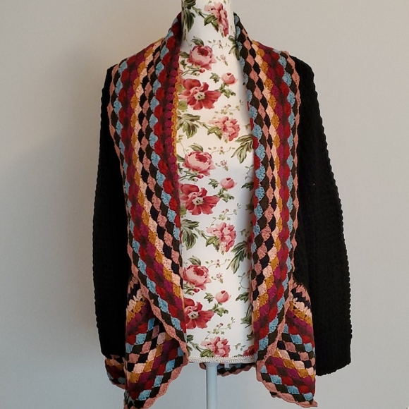 🎉Last 2🎉Multi Colored Boho Cardigan Sweater - Picture 3 of 9